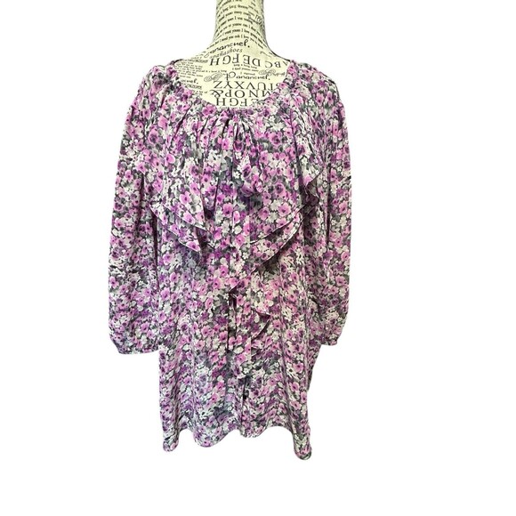 Elle Women’s Plus 3X Ruffle Long Sleeve Floral Whimsical Fairy Cottagecore Boho - Picture 1 of 10
